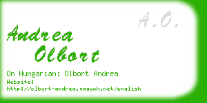 andrea olbort business card